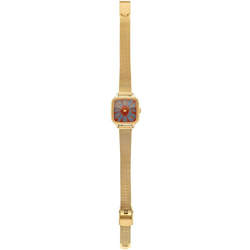 Authorized Dealer: KOMONO Women's Watch KOM-W4211 Kate Flower Royale in Gold, Maroon, and Blue