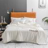 European Classical Solid Color Style Silk Summer Quilt Single KING QUEEN Size Cool Breathable Soft Skin-friendly