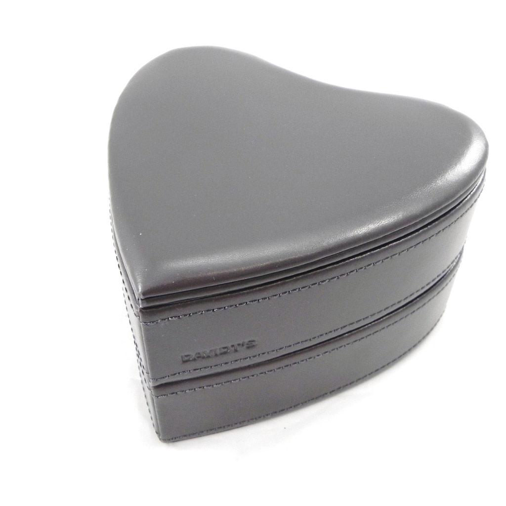 Davidt's [I2851] - Anthracite Gray 'Love' Leather Jewelry Box