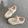 Board Shoes Women's Shoes Mesh Breathable Casual Shoes Women's Trendy New Spring and Summer Versatile Platform White Shoes
