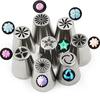 8Pcs/set Tulip Flower Cake Icing Piping Nozzles Decorating Household Kitchen Baking Tools Creamed Spout Cake Decorating Tool