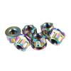 ABSOPRO Rear Wheel Axle Sprocket Flange Bolts and Nuts for and M10 Pitch Titanium Bright Colors of Bicycles, Motorcycles, Motorbikes, 1.25mm, Alloy,
