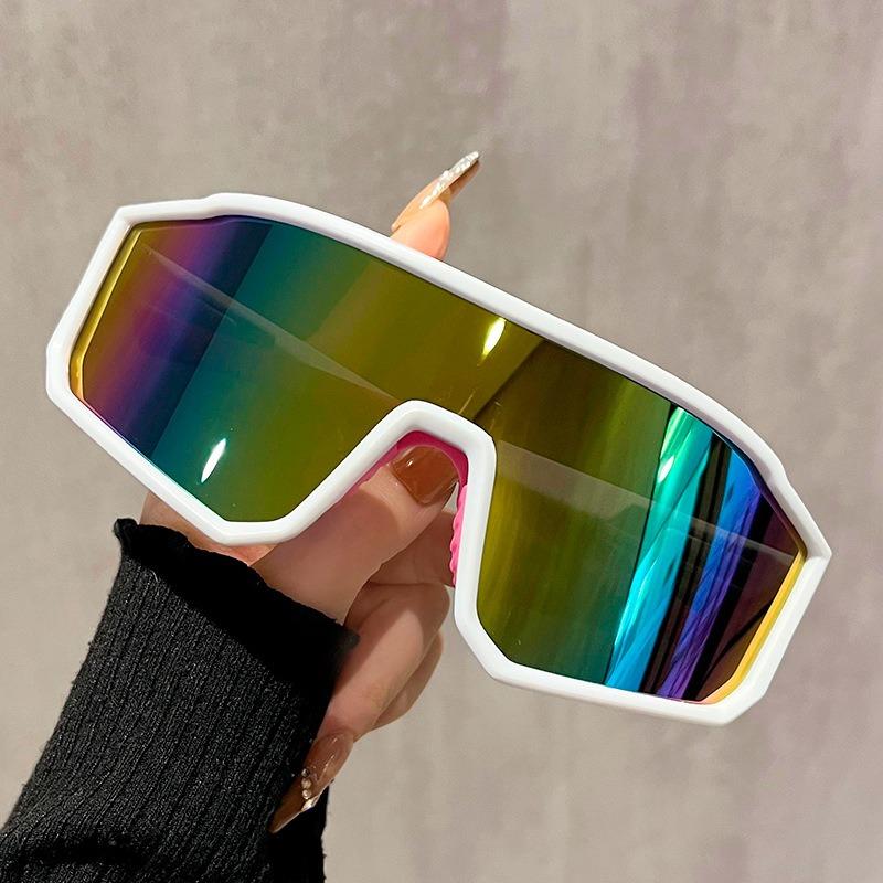Outdoor Sports Cycling Sunglasses with Full Frame Integrated Lenses and Colorful Coated Sunglasses