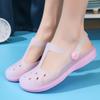 Round Headed Lightweight Anti Slip Summer Women's Shoes, Women's Flat Sandals, Outdoor Toe Caps, Plus Size Beach Shoes