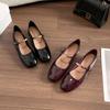Weiwei Girl 6827-1 Retro Hepburn Style Single Shoes Women's Summer Thick Heel with Shallow Mouth French Mary Jane Shoes