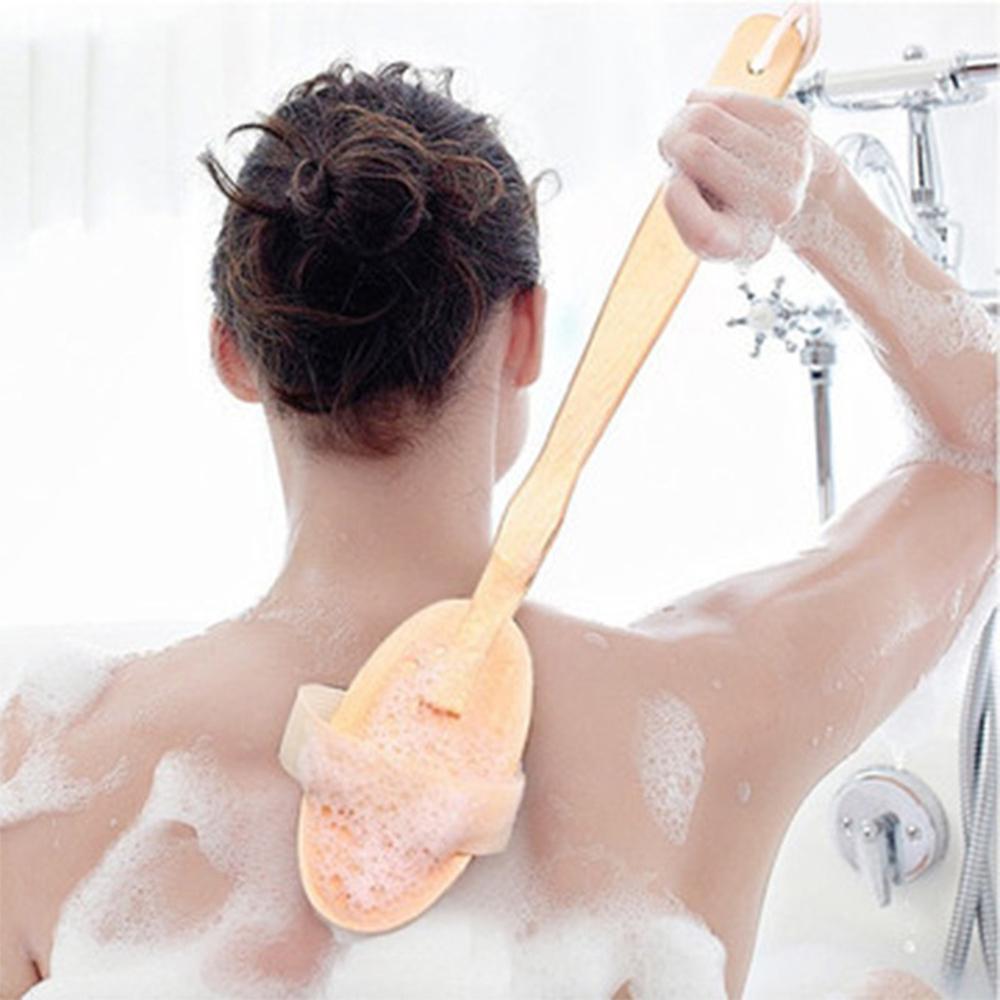 Long Handle Soft Hair Detachable Bath Brush Adult Back Clean Back Rub