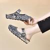 Slippers Women's Outer Wear Summer New Personalized Bag Head Half Drag Sequins Belt Buckle Lazy Loafer Slippers