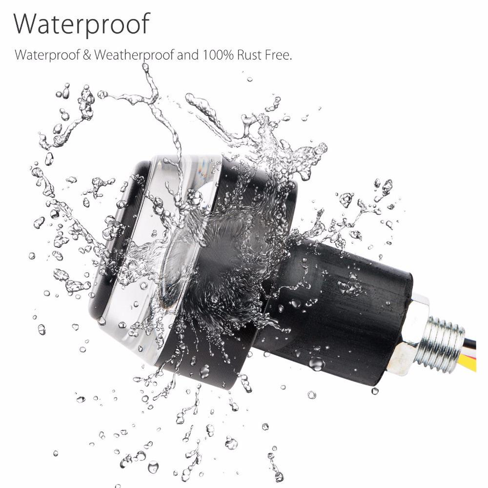 2 Pcs Motorcycle LED Handlebar Tail Light, Motorcycle LED Retrofit Turn Signal Handle Light HMM