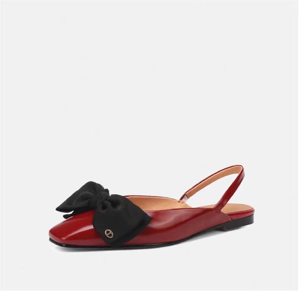 Summer Selling Women's Roman Sandals Fashion Bow Round Toe Flat Mules Ladies Trend Designer Sexy Banquet Slingback Sandals 2024