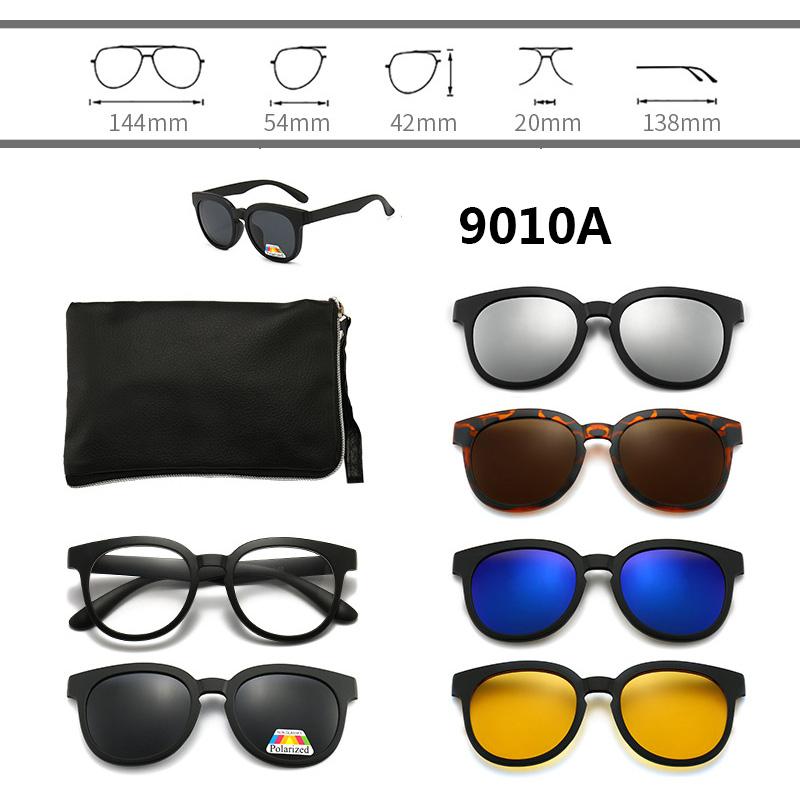 Clip On Sun Glasses Women Driving Eyewear 6 In 1 Polarized Hot Sale Clip High Quality Sunglasses Magnet Magnetic Unisex Travel Optical Accessories
