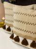Tasselled Cotton Cushion Cover- 16*16 Inches