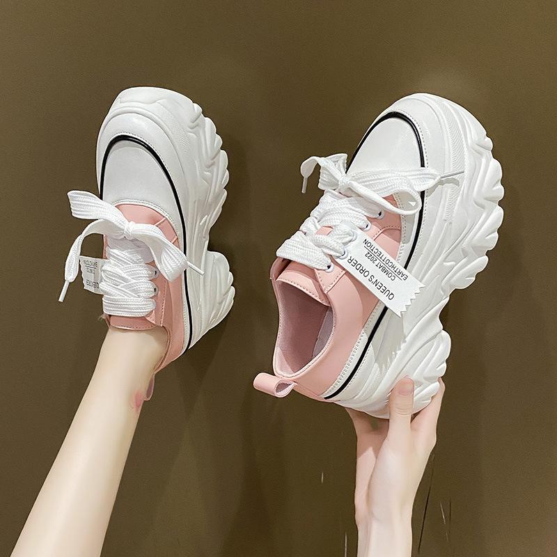 Women's Sports Shoes Luxury Brand Thick-soled Printing Vulcanized Shoes Men's Fashion Retro Old Shoes Casual Couple Sports Shoes