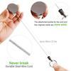 Retractable Metal Wire Keychain Pull Badge Reel Id Lanyard Name Tag Card Badge Easy-To-Pull Buckle Rope Elastic Key Ring