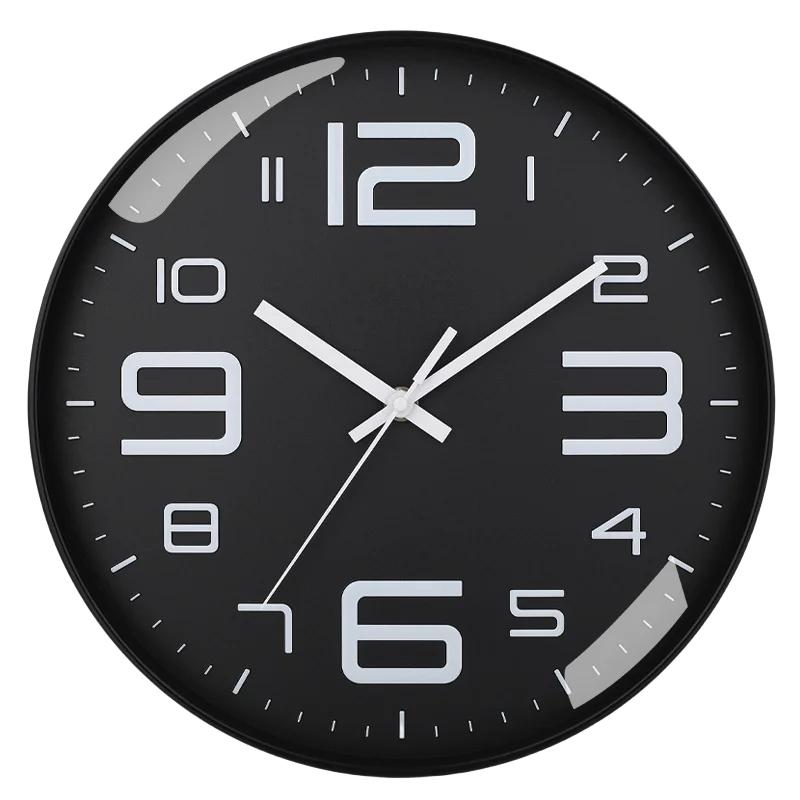 8 Inch Modern Decor Clock Non-Ticking Wall Clock Silent Round Wall Clock Quartz Clocks For Office School Bedroom Living Room