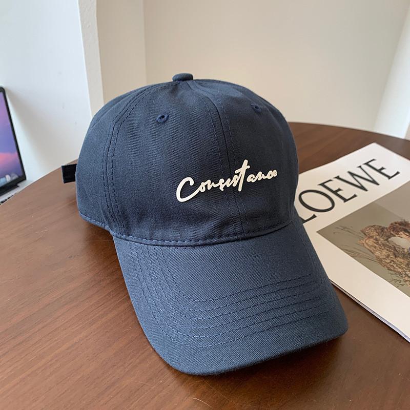 Letter Design Trendy Pink Baseball Cap For Women With Round Top And Brim Bent