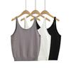Trendy Women's Sexy Backless Knitted Tank Top - Summer Solid Color Camisole