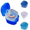 Apple Shape Denture Bath Box Case Dental False Teeth Storage Box With Hanging Net Container