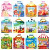Children Scene Stickers DIY Puzzle Sticker Books Reusable Cartoon Animal Learning Cognition Toys for Kids Gift