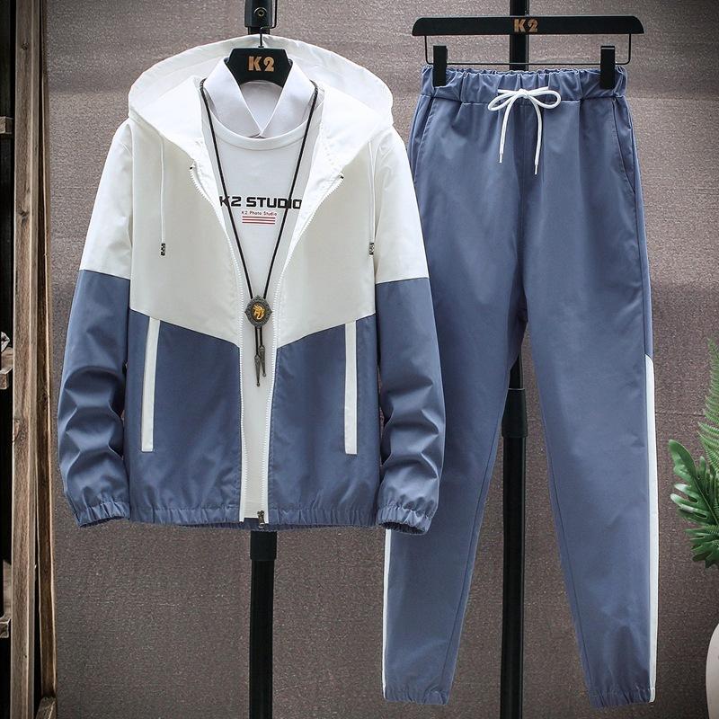 Men's Sportswear Suit Plus Size Plus Size Casual Jacket Two Piece Set