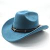 Horn Men'S And Women'S Knight Hat Felt One-Word Hat Top Hump Adjustable Western Cowboy Hat