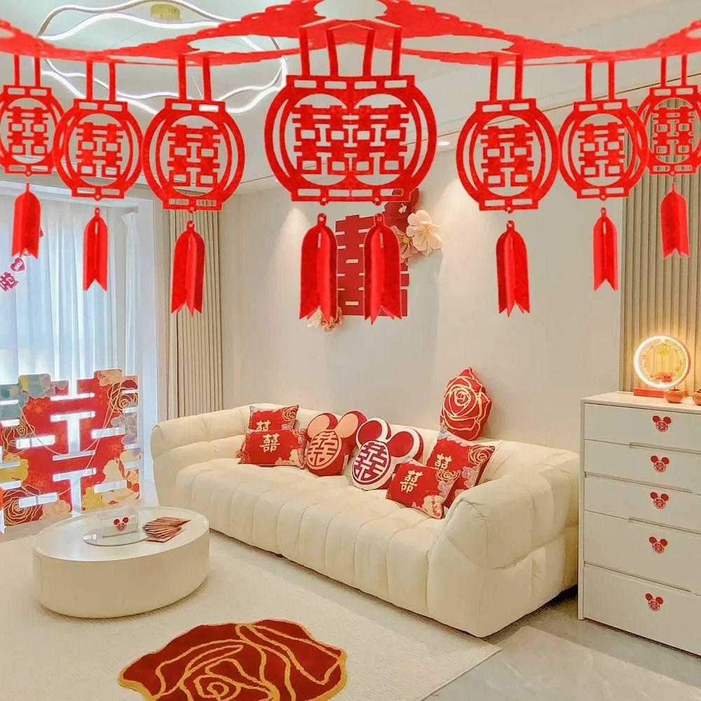 Chinese Style Chinese Marriages Hanging Banner DIY Wall Ornament New Year Party Decorations