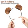 Brown Bear Ears Headband Cute Headpiece Makeup Hairband Furry Headwear Fancy Dress Costume Accessories