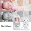 VB601 EU Plug Baby Monitor 2 Inch Electronic Babysitter Radio Video Nanny Camera Night Vision Temperature MonitoringAA