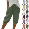 Womens Linen Shorts High Waisted Casual Shorts Drawstring Shorts With Pockets
