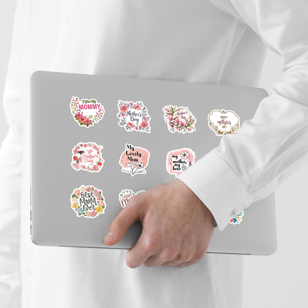 50 Mother's Day Holiday Graffiti Stickers Mobile Phone Computer Mobile Phone Waterproof Stickers Creative Mother's Day Stickers