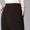Thickened Chenille Pants Women's High Waist Casual Pants Plus Size Women's Pants Straight Pants Harem Pants Fleece-linedstraight Pants