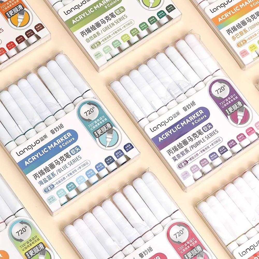 Straight Liquid Acrylic Pen Stackable Color Art Felt Pens High-quality Marker Pen