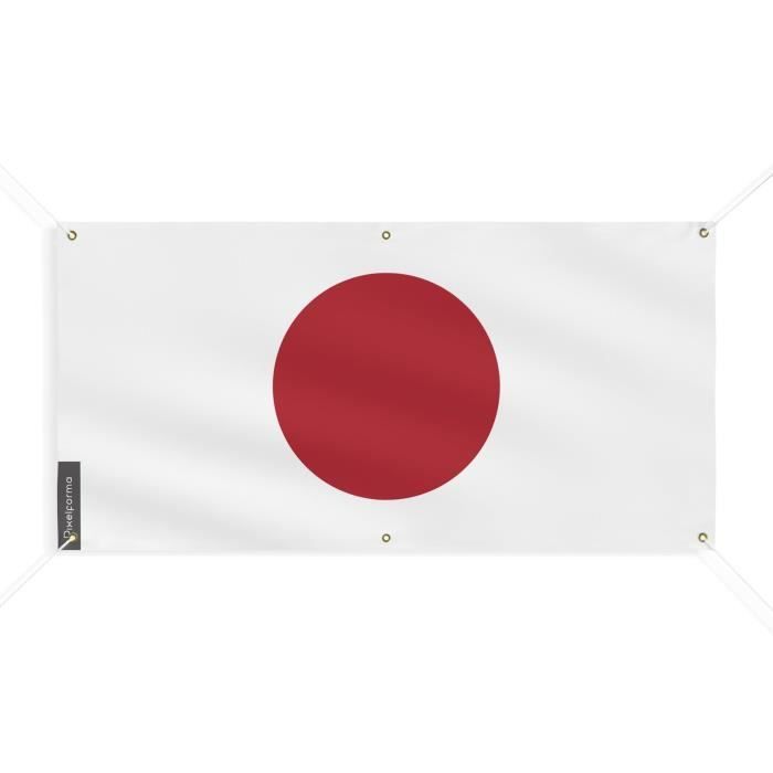 Bannière Drapeau Du Japon 6 Oeillets 160x320cm En Polyester
