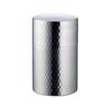 Sato Metal Industry SALUS Stainless Steel Tea Caddy, Hammered Matte Finish, Made In Japan with 18-8 Stainless Steel, Rust Resistant
