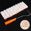 11pcs Paint Roller Kit ,Thumb Roller Core Small Corner Latex Paint Roller Core Small Roller Bracket Polyester Blend