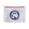 Stationery Snoopy Pouch Flat PEANUTS 75th Anniversary Silver S2333902 Sun-Star