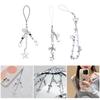 3 Pieces Alloy Phone Chain with Butterfly Star Charm Handmade Keychain Accessory Bag Pendant Decoration for Daily Use