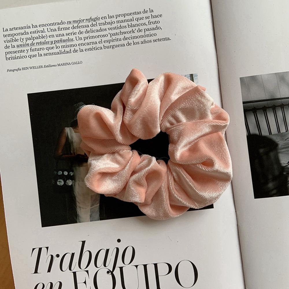 Fashion Women Girls Black Velvet Scrunchie Hair Scrunchies for Hair Elastic Hair Ties Classic Ponytail Free Shipping