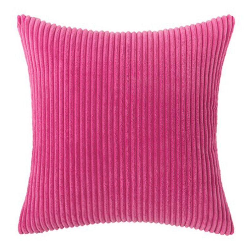 Square Cushion Case Sofa Cover Corduroy Winter Pillow Plush Velvet Home Decor