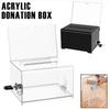 Voting Charity Acrylic Donation Box With Lock Suggestion Box Portable Ballot Box  Business