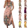 Women's Summer Casual U Neck Printed Sleeveless Dresses