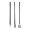 3 Piece Chisel Set Point Flat Scaling Chisel Rotating Hammer Drill Attachments for Concrete Stone