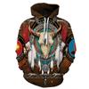 Indian Bohemian European and American Fashion Lovers  Hoodie Men's Loose Large Size 3D Printed Men's Hoodie Goes With Everything