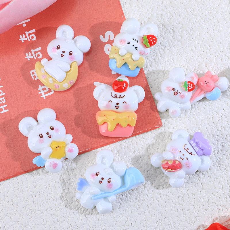 [Clearance] Shiny Kirby Resin Accessories: Rabbit, Bear, and Star Epoxy Phone Case, Hairpin, and Cream Glue