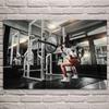 Modern Gym Fitness Canvas Painting Bodybuilding Character Wall Art Poster Sexy Men Women Muscle Wall Picture Mural Cuadros