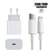Зарядное устройство Pd Usb C 20 Вт / 18 Вт для Apple Iphone 12 Pro Max 12 mini 11 Быстрое зарядное устройство Type C для iPhone13 Pro max 8 8plus X XS MAX XR Адаптер для быстрой зарядки