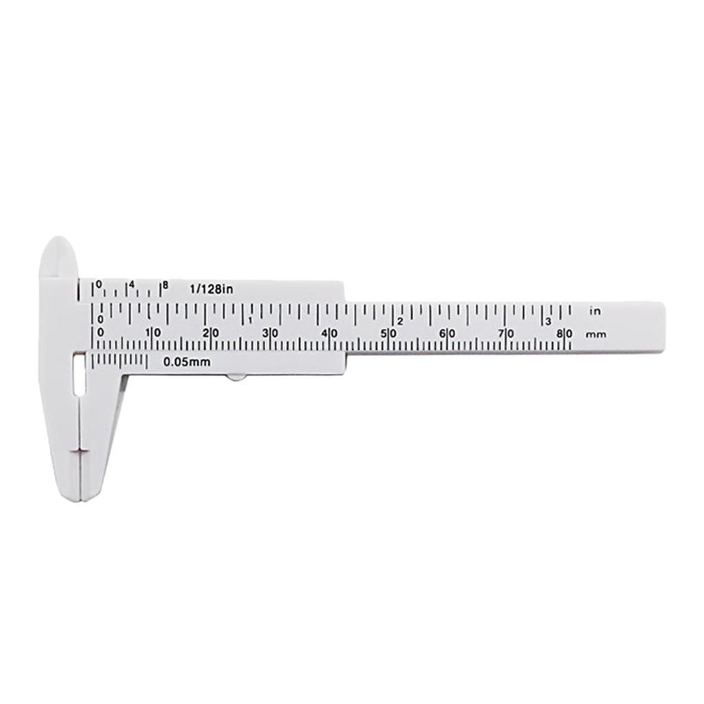 (Nikita) 80mm Mini Plastic Student Sliding Vernier Caliper Gauge Measurement Tool
