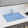 VidaXL Sink with Tap Hole Countertop Washbasin Toilet Hand Basin Bathroom Kitchen Home Interior Blue 147022