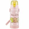 Children's Stainless Steel Water Bottle, Direct Drinking, 480ml, Sumikko Gurashi, Child-Friendly, Lightweight Type, Girls, Cold Storage Only, 3