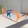 Oversized Glasses Women New Fashion Patchwork Rim Blue Light Blocking Eyeglasses Trendy Chic Brand Design Optical Frames