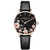 RORIOS Ladies Watch Wristwatch Cute Flower Fashionable Quartz Mesh Band Business Casual Popular Watch Watch for Women Black B